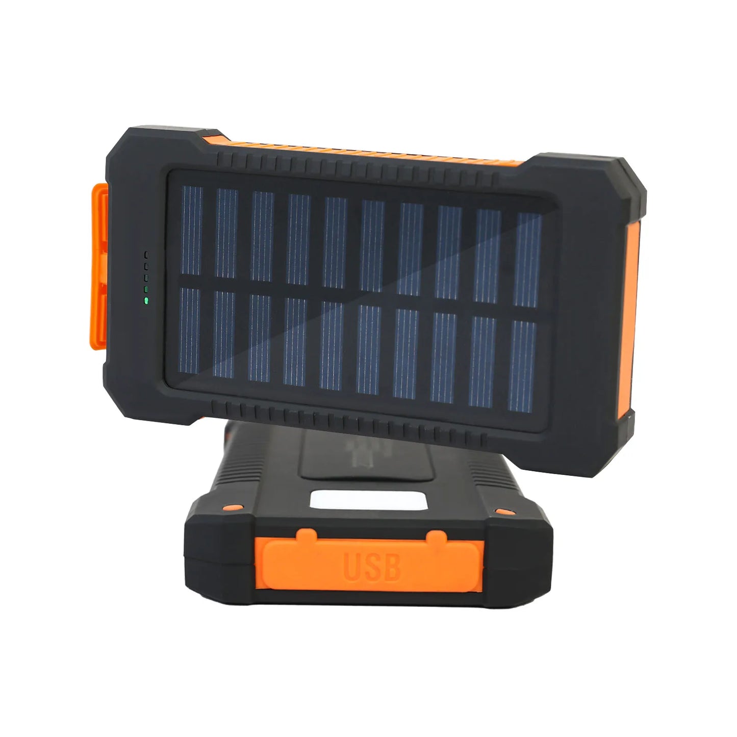 26800mAh Solar Power Bank Wireless Fast Charging 4 Wires PD18W Portable Waterproof with Flashlight For Outdoor iPhone Android