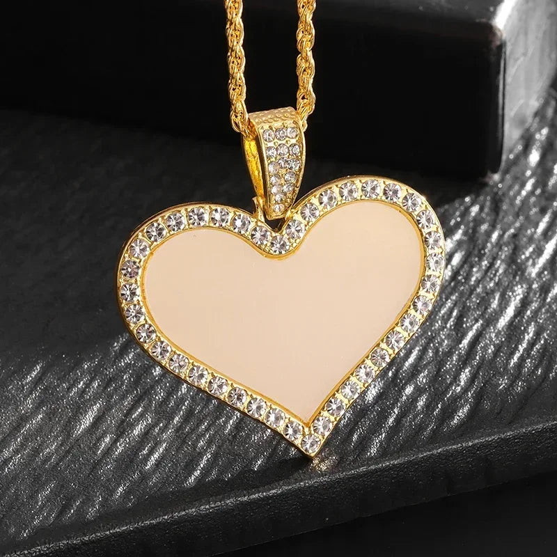 Fashion Hip Hop Bing Ice Crystal Letter Xo Necklace Cubic Zirconia Pendant Men's Hip Hop Rock Amulet Jewelry