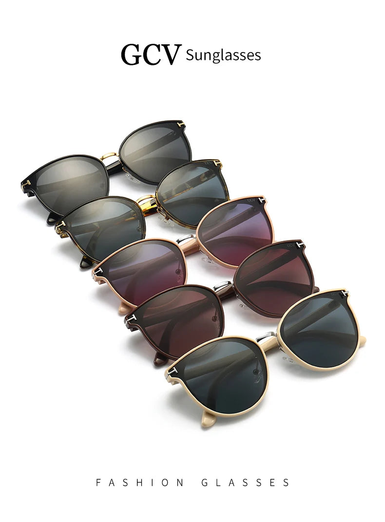 2025 GCV Polarized Lady Sunglasses Cat Eye Fashion  Sun Glasses Luxury Woman Female Brand  Ultralight Frame Tourism Party  Leisu