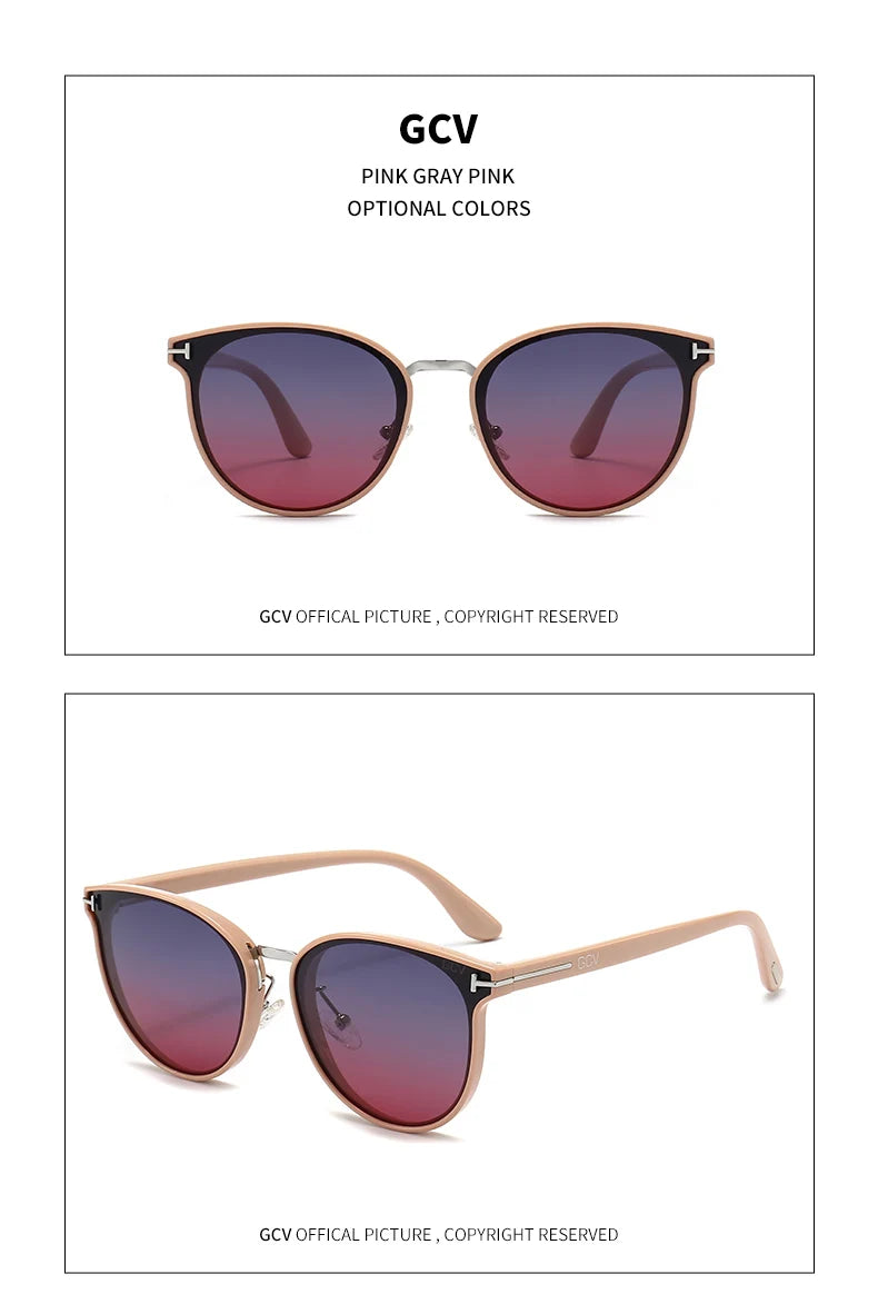 2025 GCV Polarized Lady Sunglasses Cat Eye Fashion  Sun Glasses Luxury Woman Female Brand  Ultralight Frame Tourism Party  Leisu