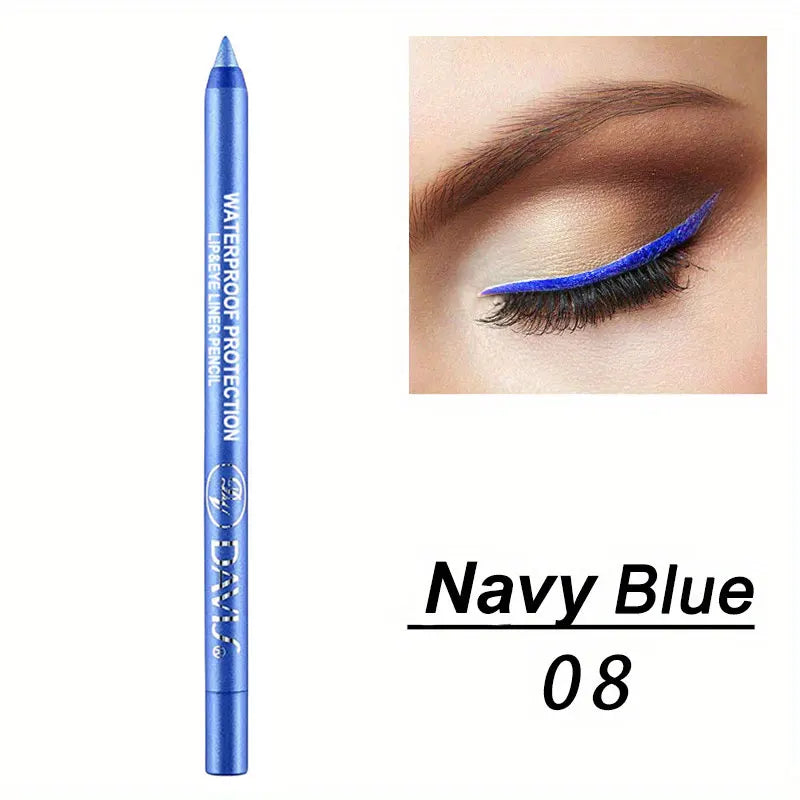 Smudge-Proof High-Shine Waterproof Eyeliner Pencil - Long-Lasting, Ethically Made, Black & Multicolor Options