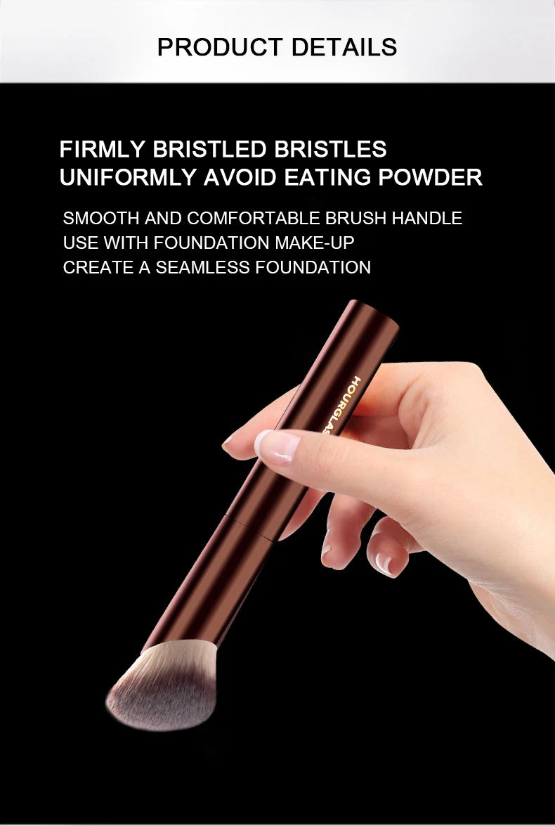 Hourglass Makeup Brush- No.21 Ambient Soft Glow Foundation Brush Soft Fiber Hair Fashion Design Single Face Brush