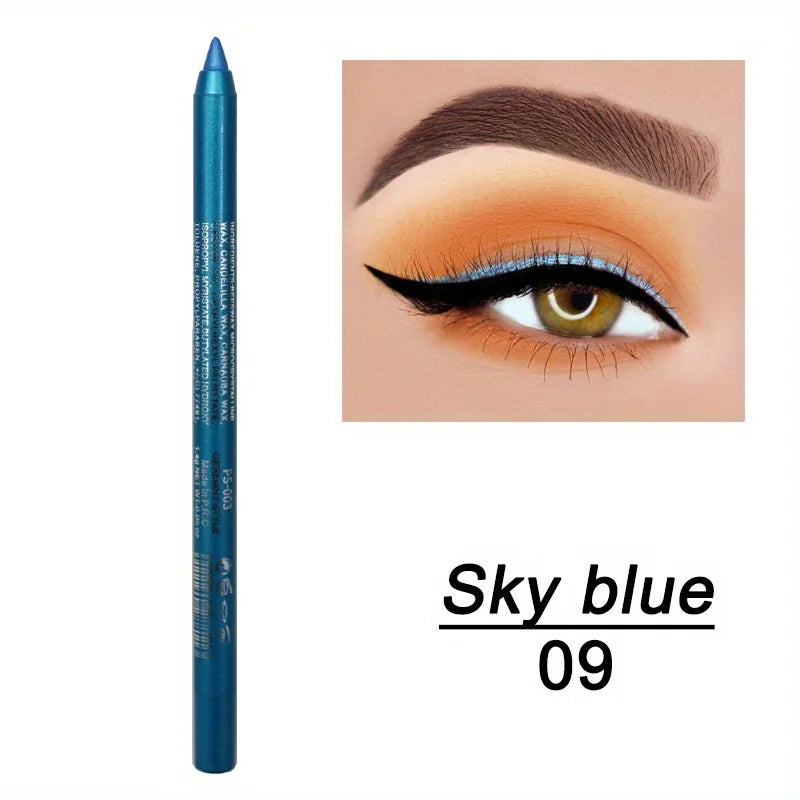Smudge-Proof High-Shine Waterproof Eyeliner Pencil - Long-Lasting, Ethically Made, Black & Multicolor Options