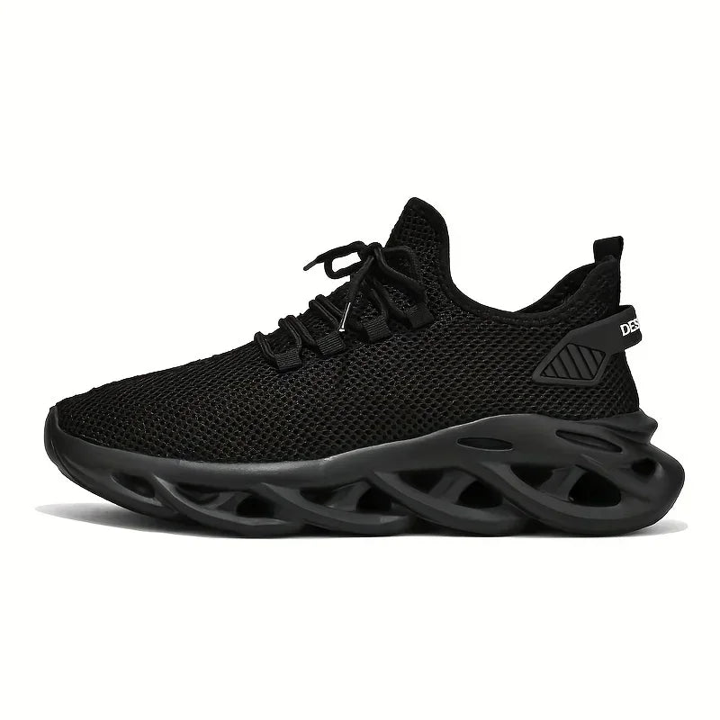 Men Casual Sport Shoes Breathable Lightweight Sneakers Outdoor Mesh Black Running Shoes Athletic Jogging Tenis Walking Shoes