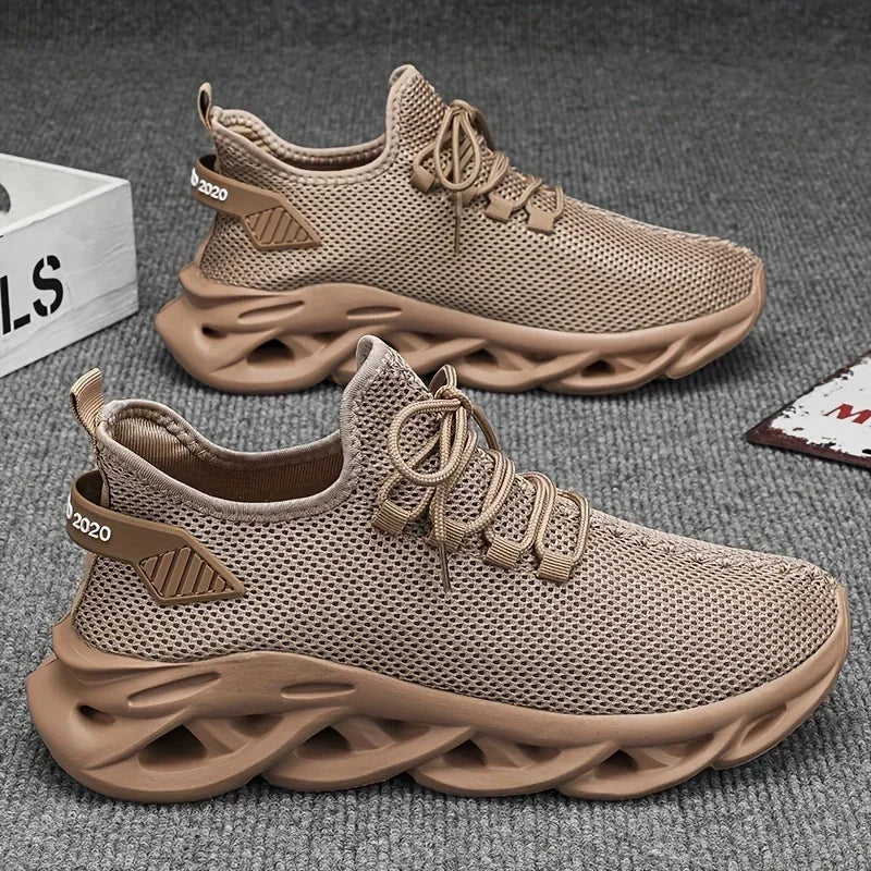 Men Casual Sport Shoes Breathable Lightweight Sneakers Outdoor Mesh Black Running Shoes Athletic Jogging Tenis Walking Shoes