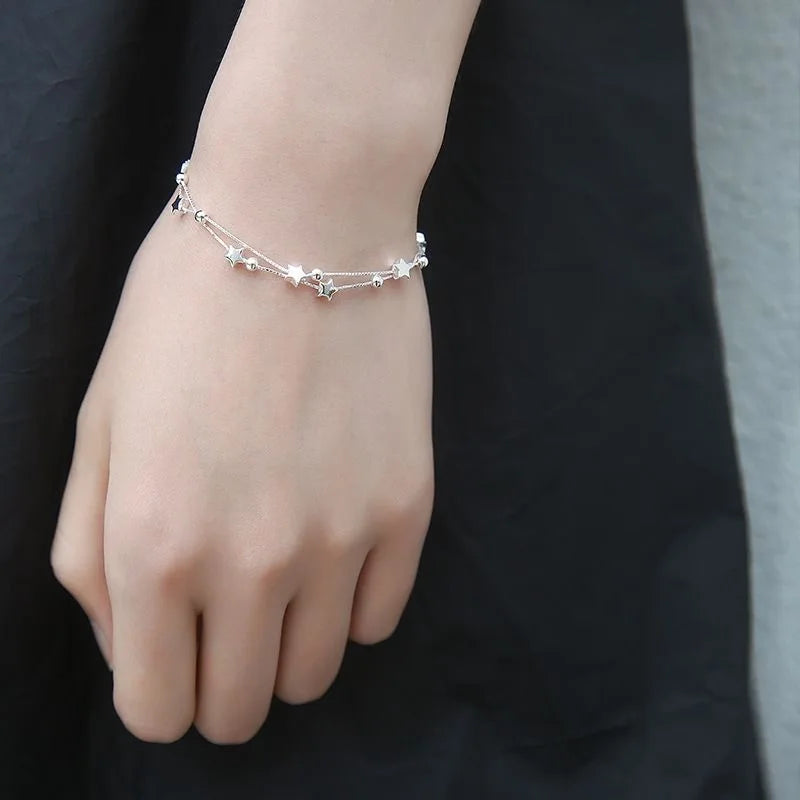 Beautiful Stars Bracelets for Women Korean Fashion Designer Party Wedding Jewelry Holiday Gifts