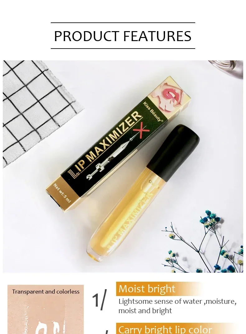 Fast Volumising Lip Plumper Serum Sexy Lip Oil Gloss Increase Lip Elasticity Reduce Fine Lines Brighten Moisturizing Lip Care