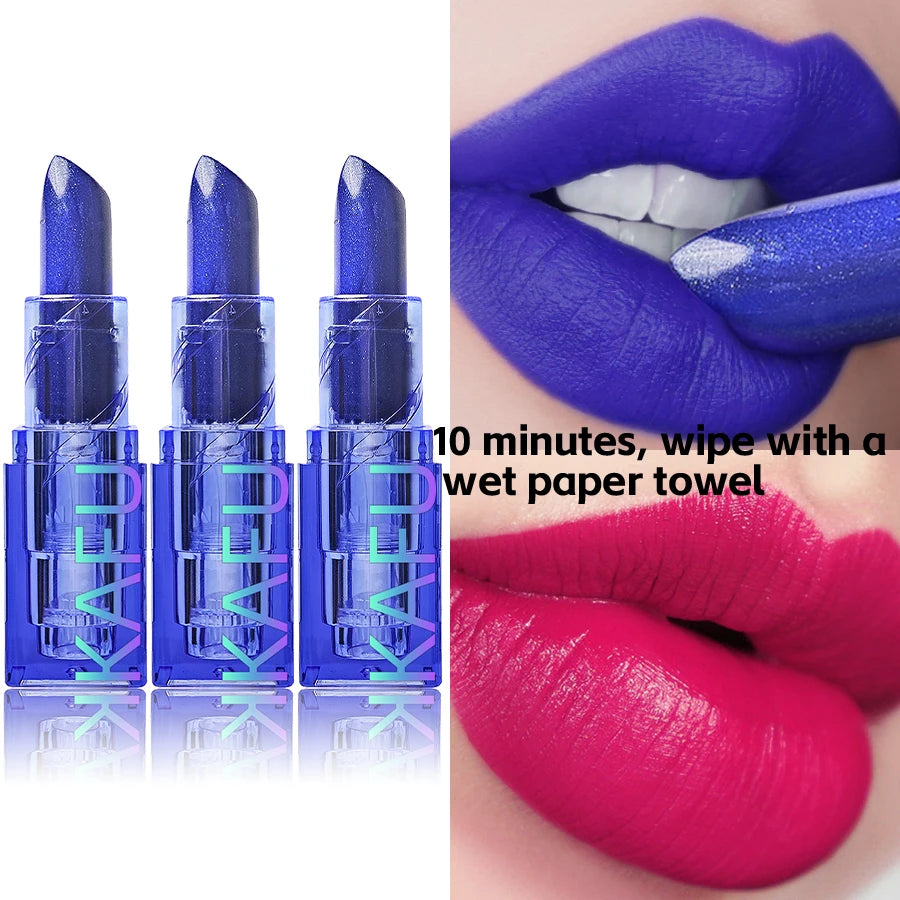 Blue Rose Lipstick Temperature Color Changing lipstic Moisturizing  Female Makeup products Sexy Lip tint Gloss Shiny Lipsticks