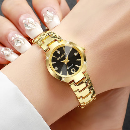 Luxury Women Watches Fashion Small Dial Quartz Watch Ladies Calendar Wristwatches Reloj Mujer（Without Box）