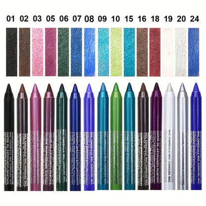 Smudge-Proof High-Shine Waterproof Eyeliner Pencil - Long-Lasting, Ethically Made, Black & Multicolor Options