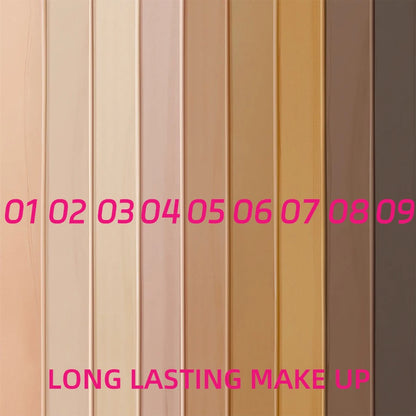 9 Shade Full Coverage Concealer Liquid Foundation  makeup high coverage  Base makeup  cushion Foundation cream  Natural Matte