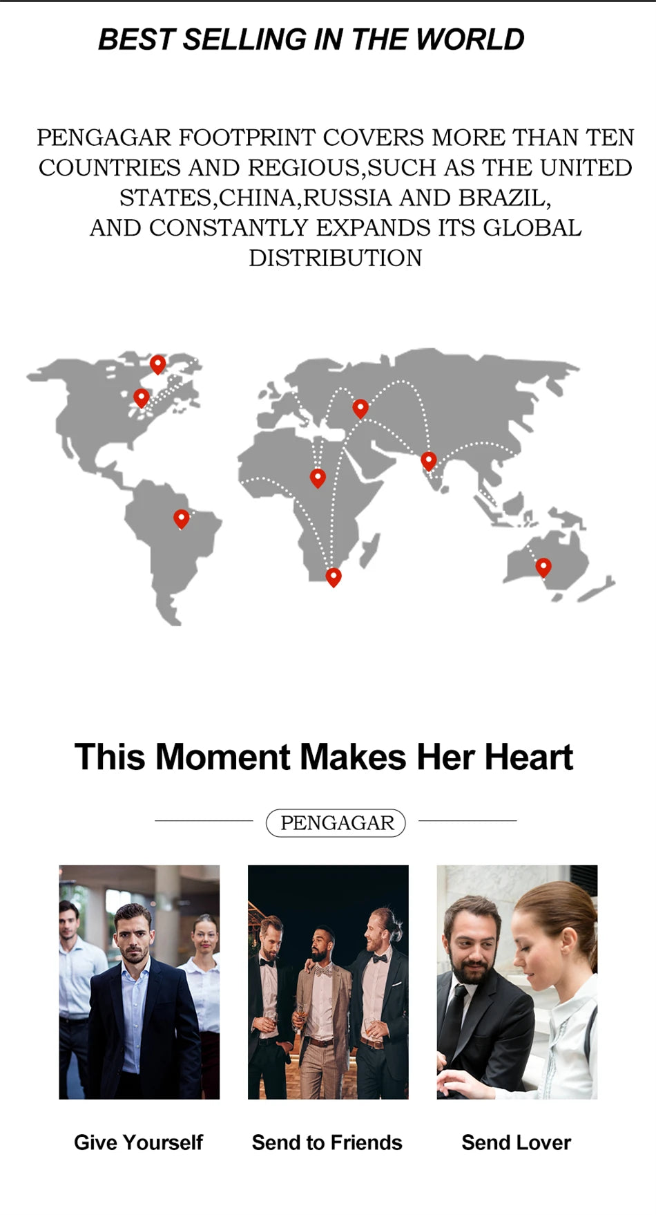 PENGAGAR Luxury Quartz Man Wristwatch Sport Men Watches Waterproof Luminous Date Week Stainless Steel Men's Watch Male Reloj+box