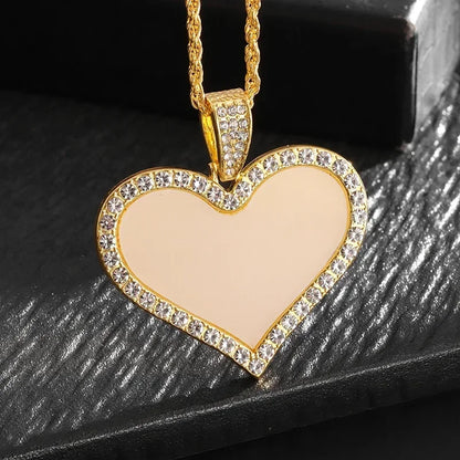 Fashion Hip Hop Bing Ice Crystal Letter Xo Necklace Cubic Zirconia Pendant Men's Hip Hop Rock Amulet Jewelry