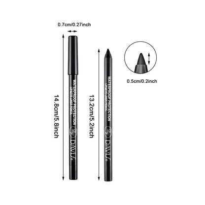 Smudge-Proof High-Shine Waterproof Eyeliner Pencil - Long-Lasting, Ethically Made, Black & Multicolor Options