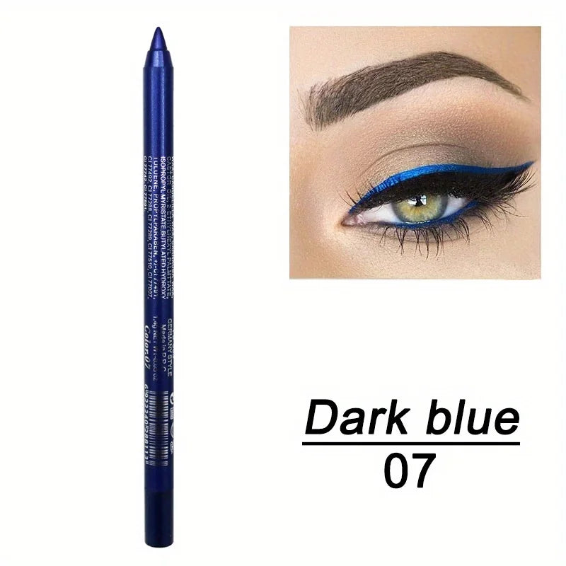 Smudge-Proof High-Shine Waterproof Eyeliner Pencil - Long-Lasting, Ethically Made, Black & Multicolor Options