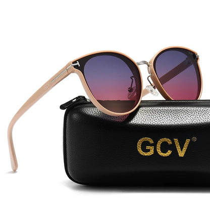 2025 GCV Polarized Lady Sunglasses Cat Eye Fashion  Sun Glasses Luxury Woman Female Brand  Ultralight Frame Tourism Party  Leisu