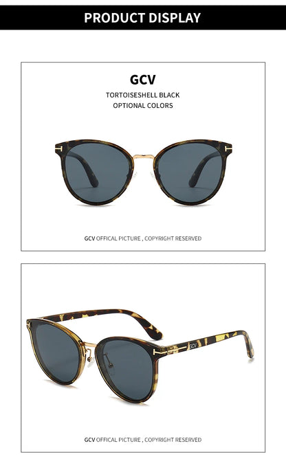 2025 GCV Polarized Lady Sunglasses Cat Eye Fashion  Sun Glasses Luxury Woman Female Brand  Ultralight Frame Tourism Party  Leisu