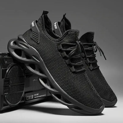 Men Casual Sport Shoes Breathable Lightweight Sneakers Outdoor Mesh Black Running Shoes Athletic Jogging Tenis Walking Shoes