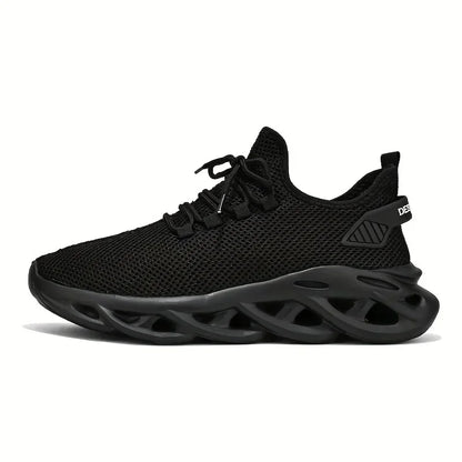 Men Casual Sport Shoes Breathable Lightweight Sneakers Outdoor Mesh Black Running Shoes Athletic Jogging Tenis Walking Shoes