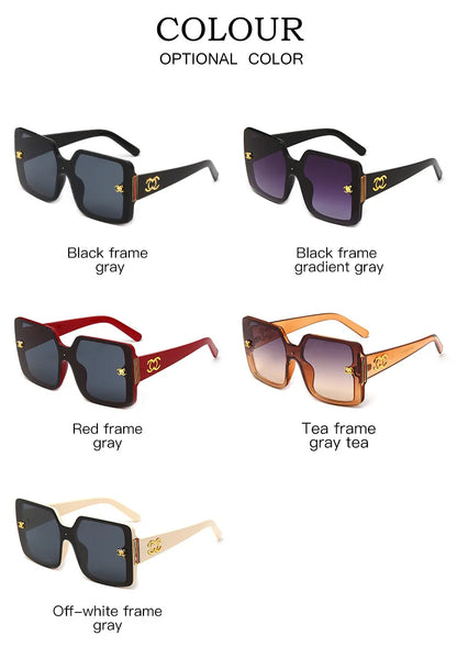 New Luxury Glamour Sunglasses for Women and Men Designer Famous Brand Glasses Square Stylish Trend Eyewear UV400