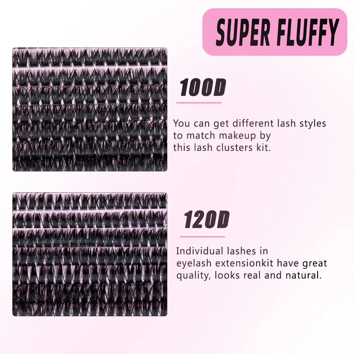 ISEEN DIY Segmented False Eyelash Set Large Capacity Cluster Eyelash Book With Glue,Remove GLue,Twezeer,Brush,Festival gift