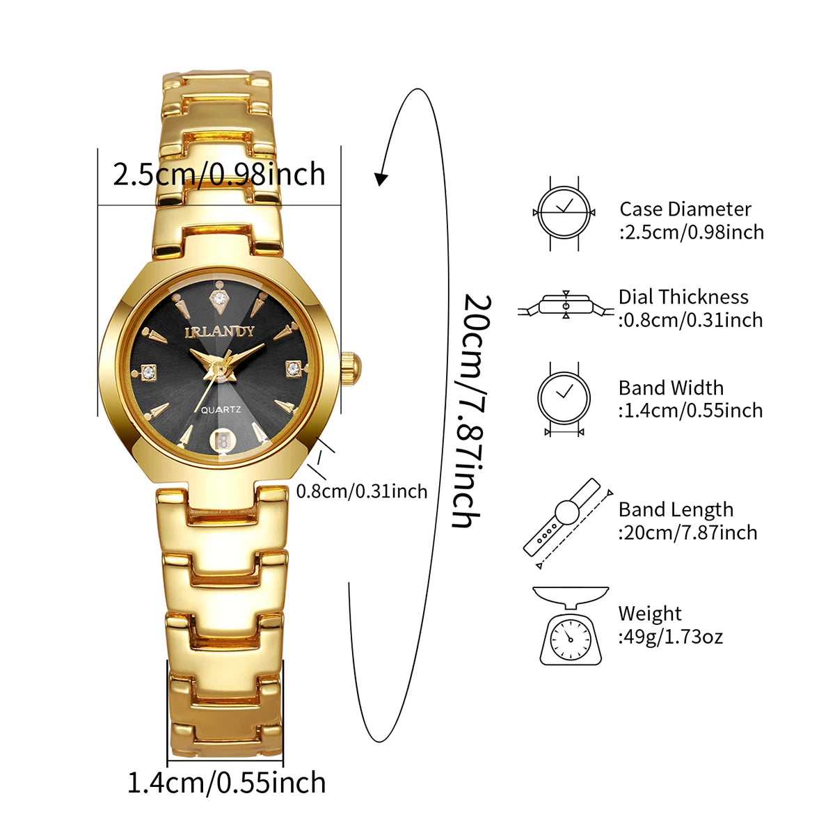 Luxury Women Watches Fashion Small Dial Quartz Watch Ladies Calendar Wristwatches Reloj Mujer（Without Box）