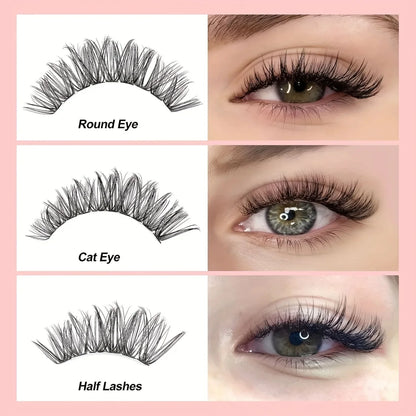 MJ Individual Lashes 8-16mm 200pcs Cluster Lashes Natural Look Mixed Tray DIY Eyelash Extension Volume Lash Clusters Eyelashes