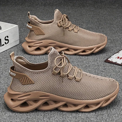 Men Casual Sport Shoes Breathable Lightweight Sneakers Outdoor Mesh Black Running Shoes Athletic Jogging Tenis Walking Shoes