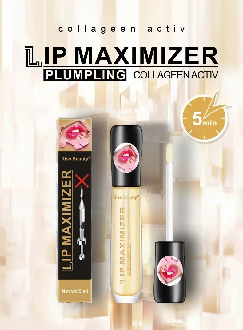 Fast Volumising Lip Plumper Serum Sexy Lip Oil Gloss Increase Lip Elasticity Reduce Fine Lines Brighten Moisturizing Lip Care