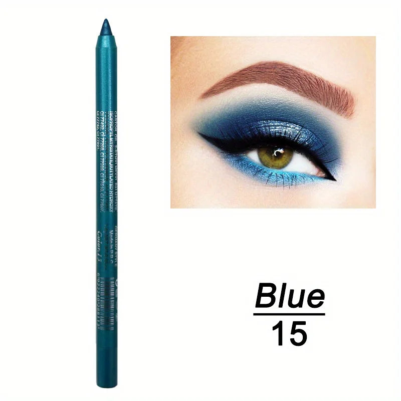 Smudge-Proof High-Shine Waterproof Eyeliner Pencil - Long-Lasting, Ethically Made, Black & Multicolor Options